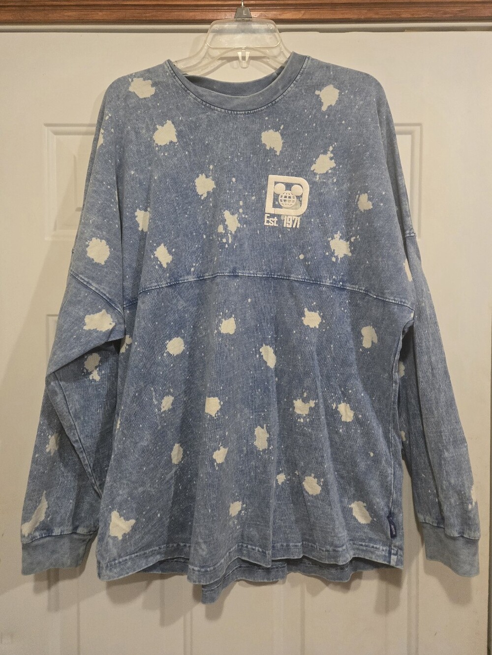 Walt Disney World Spirit Jersey Denim Bleach Adult Large Unisex